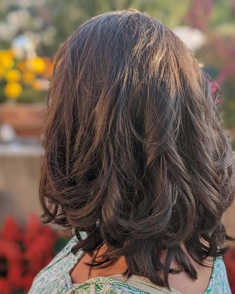 cliente avec une coiffure rapide pour un événement privé