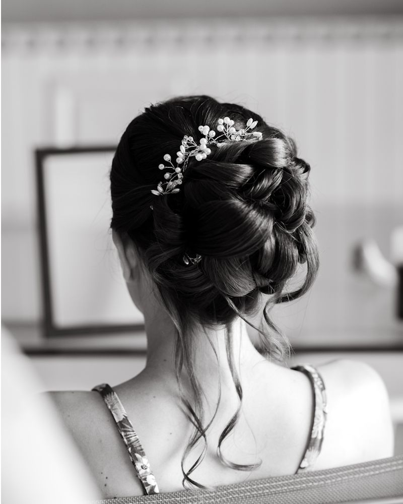 photo d'un chignon de mariage